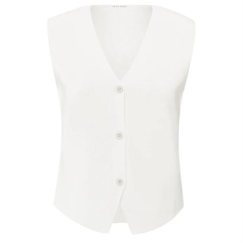 Yaya Clean knitted gilet Wit