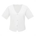 Yaya Clean knitted gilet with sleev Wit