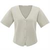 Yaya Clean knitted gilet with sleev Zand