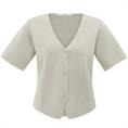 Yaya Clean knitted gilet with sleev Zand