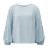 Yaya Crinkle top with low back Lichtblauw