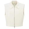 Yaya Cropped sleeveless jacket Zand