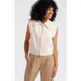 Yaya Cropped sleeveless jacket Zand