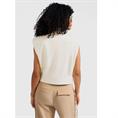 Yaya Cropped sleeveless jacket Zand