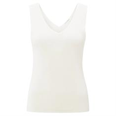 Yaya Fine rib knitted tanktop Wit