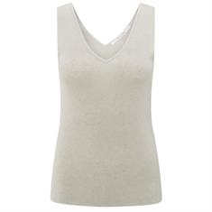 Yaya Fine rib knitted tanktop Zand
