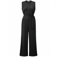 Yaya Jersey sleeveless jumpsuit Donkergrijs