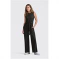 Yaya Jersey sleeveless jumpsuit Donkergrijs