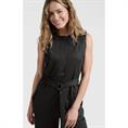 Yaya Jersey sleeveless jumpsuit Donkergrijs