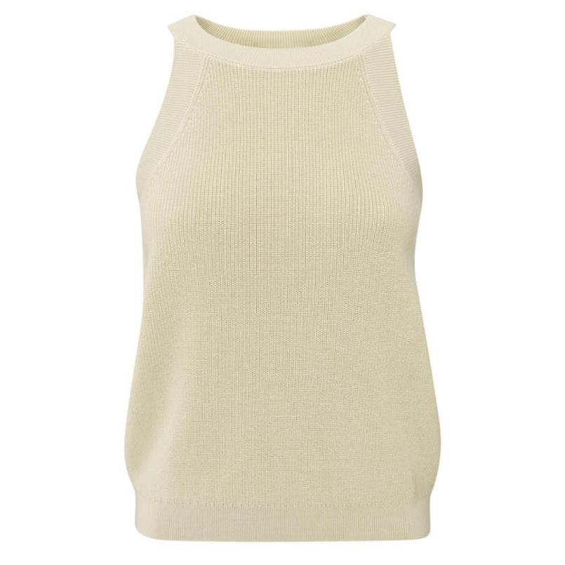 Yaya Knitted tanktop Zand