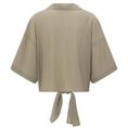 Yaya Knotted crinkle top Taupe