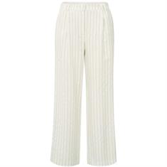 Yaya Linen mix wide leg trousers Beige