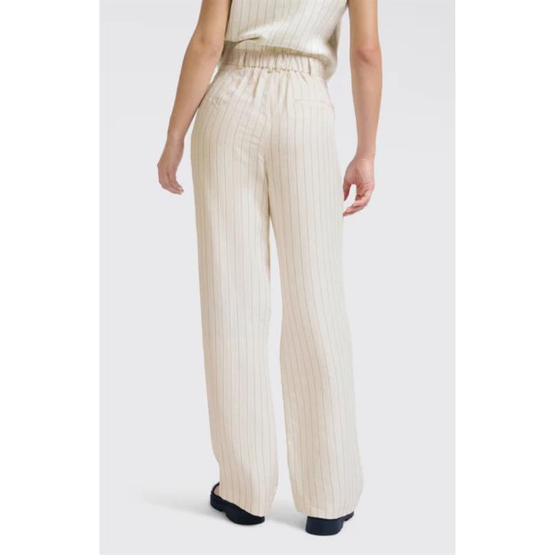 Yaya Linen mix wide leg trousers Beige