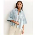 Yaya Oversized cropped denim jack Jeans