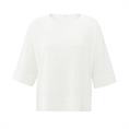 Yaya Oversized fine knitted t-shirt Wit