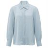 Yaya Oversized shirt w. press butto Lichtblauw