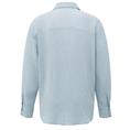Yaya Oversized shirt w. press butto Lichtblauw