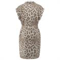 Yaya Printed midi dress with belt Bruin dessin