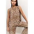Yaya Printed sleeveless top Bruin dessin