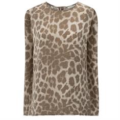 Yaya Printed sleeveless top Bruin dessin