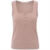 Yaya Rib singlet with buttons Oudroze