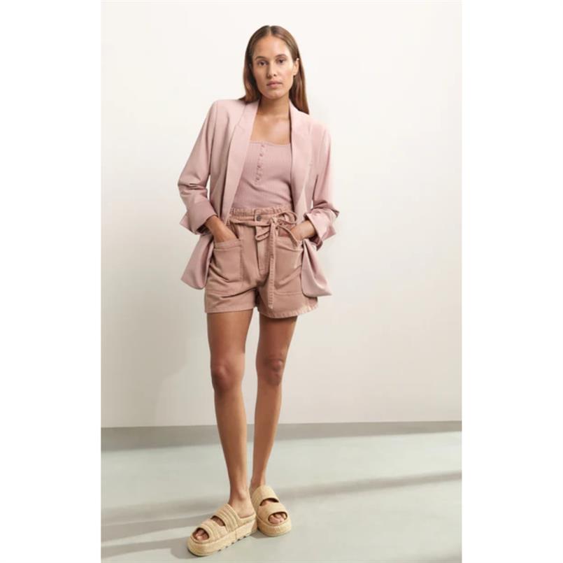 Yaya Rib singlet with buttons Oudroze