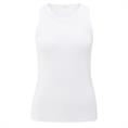 Yaya Rib singlet with print at back Wit