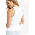Yaya Rib singlet with print at back Wit
