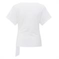 Yaya Round neck top with knot Wit