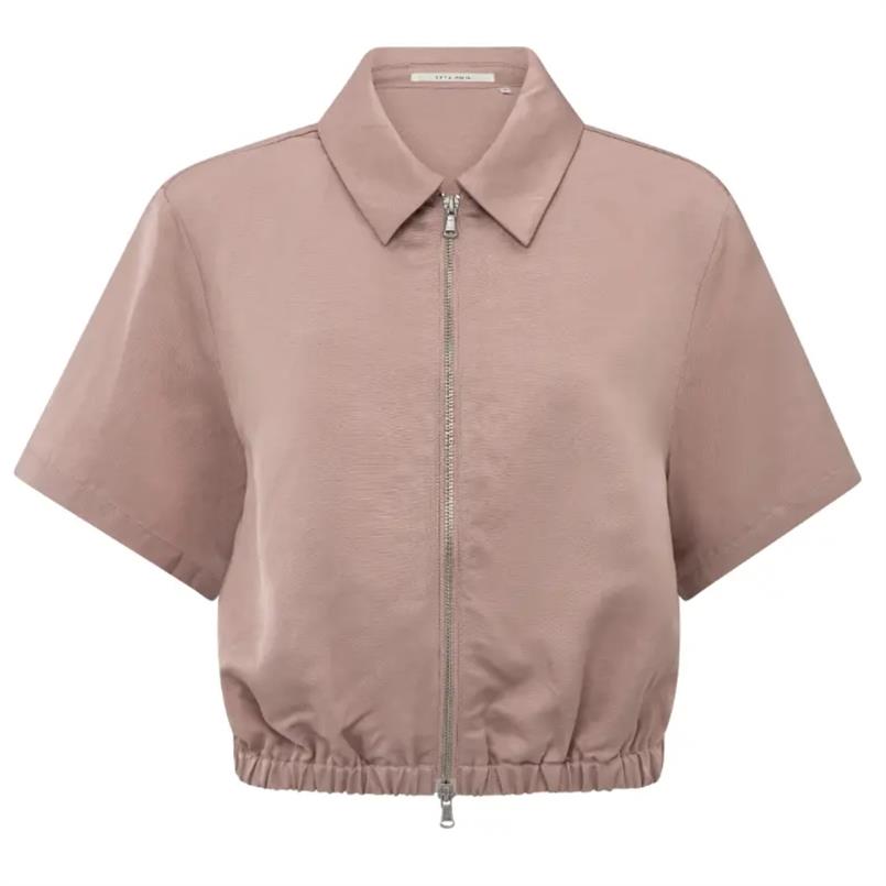 Yaya Satin shortsleeve jacket Oudroze