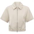 Yaya Satin shortsleeve jacket Zand