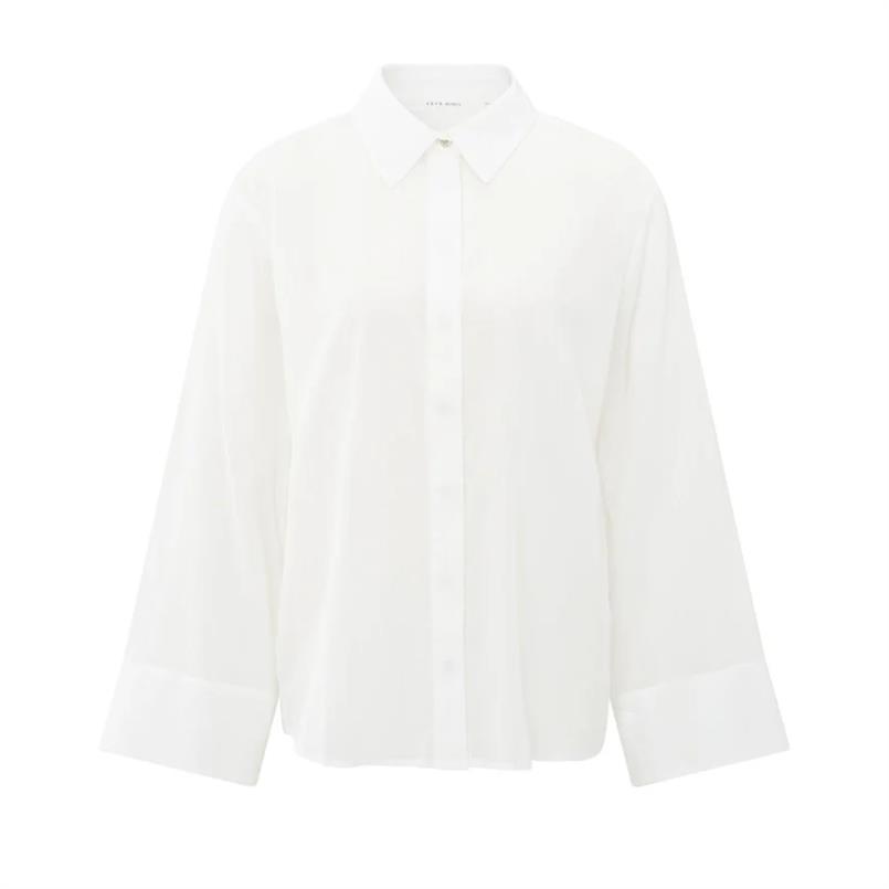 Yaya Sheer boyfriend shirt Transparant