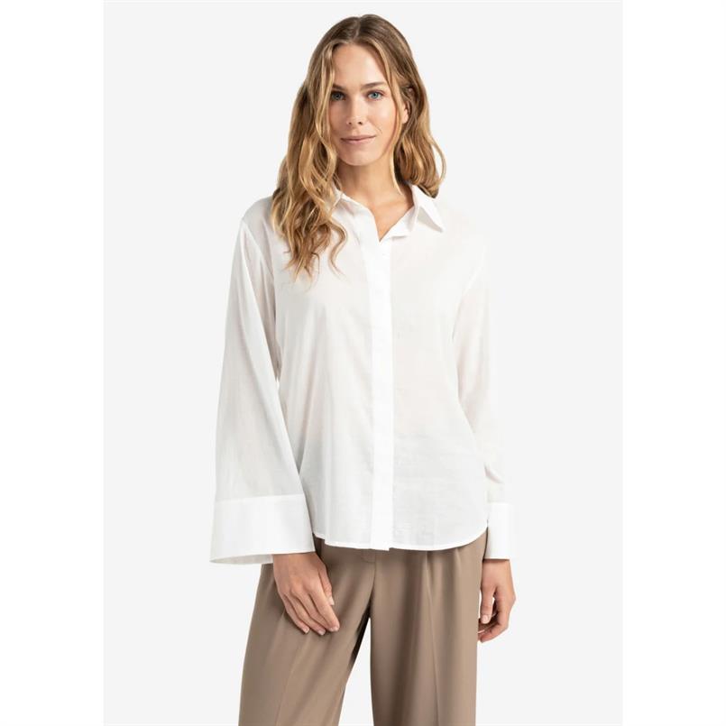 Yaya Sheer boyfriend shirt Transparant