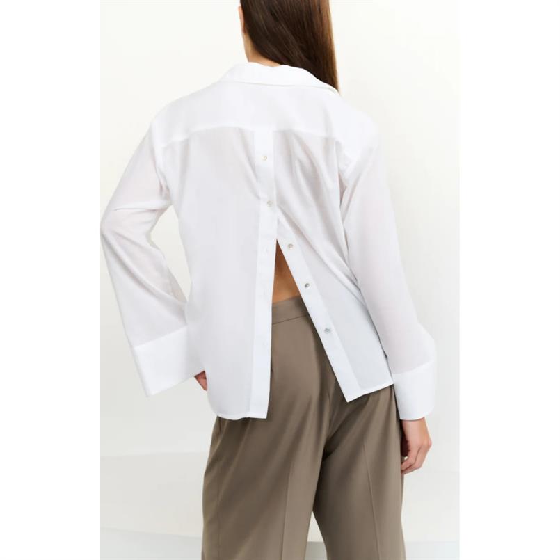 Yaya Sheer boyfriend shirt Transparant