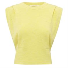 Yaya Shoulder detail sweater Geel