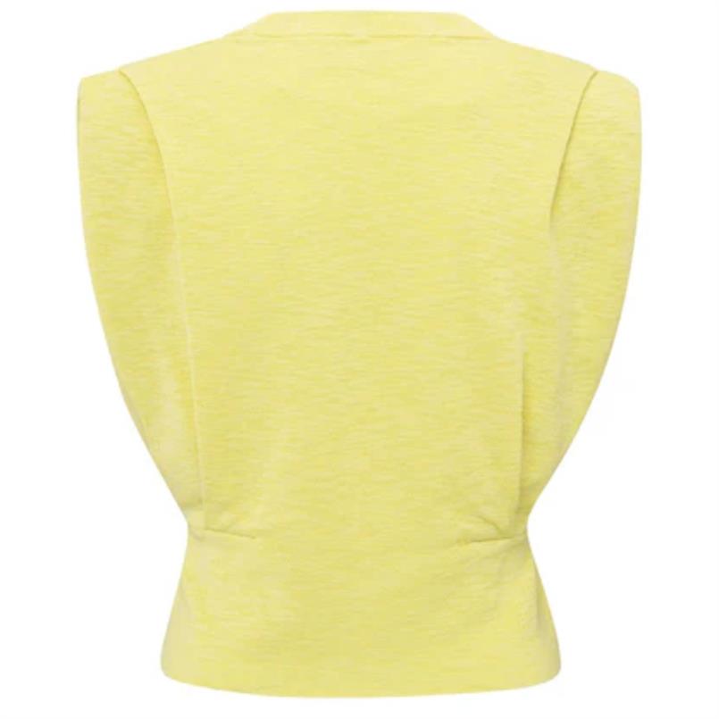 Yaya Shoulder detail sweater Geel