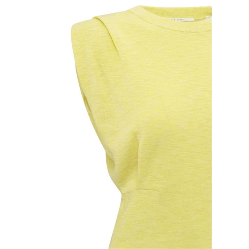 Yaya Shoulder detail sweater Geel
