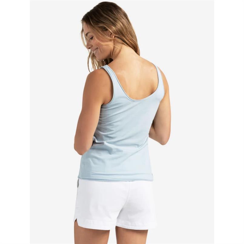 Yaya Singlet with low neckline Lichtblauw
