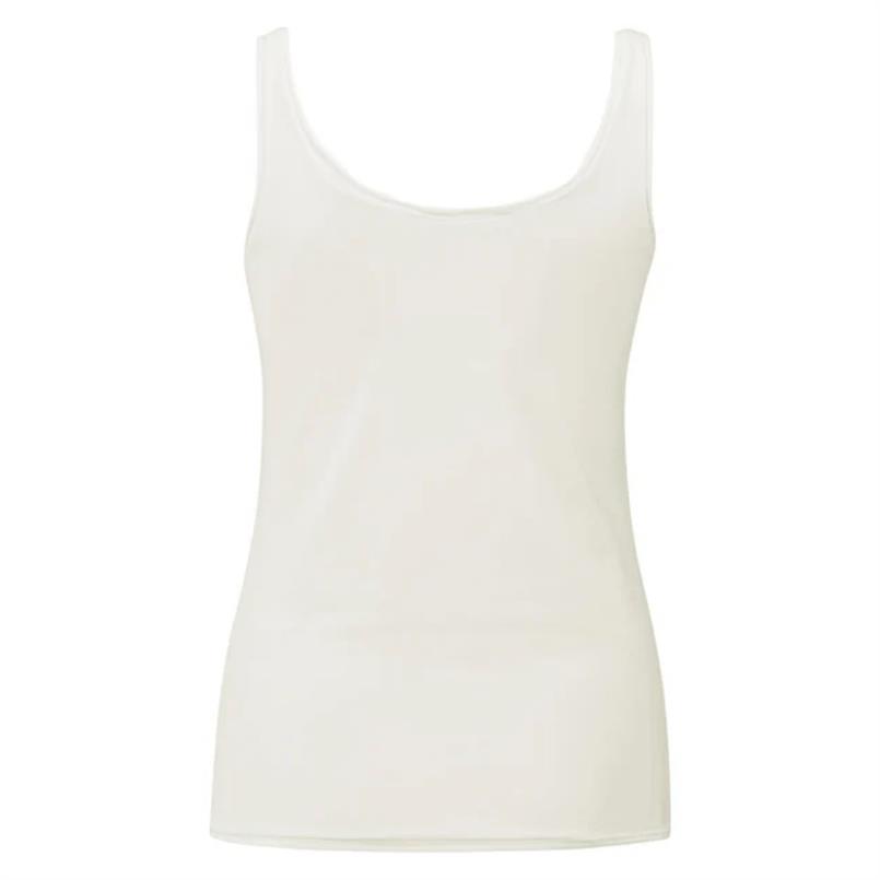 Yaya Singlet with low neckline Transparant