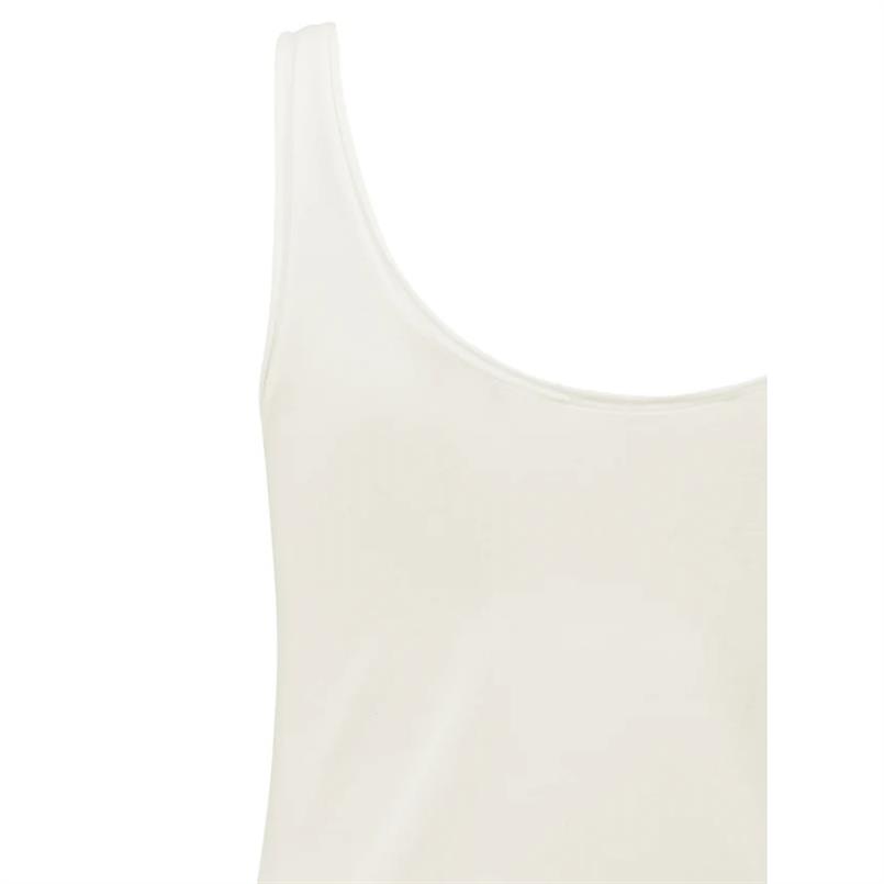 Yaya Singlet with low neckline Transparant
