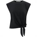 Yaya Sleeveless top with knot Donkergrijs
