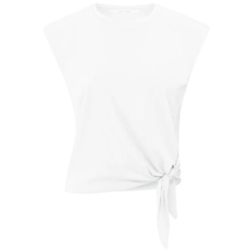 Yaya Sleeveless top with knot Wit