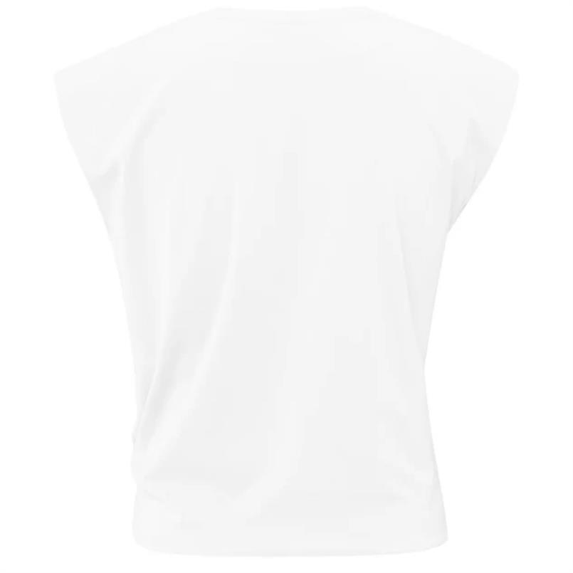 Yaya Sleeveless top with knot Wit
