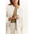Yaya Woven cropped bomber Wit