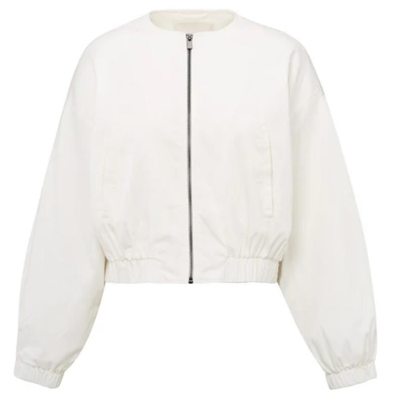 Yaya Woven cropped bomber Wit
