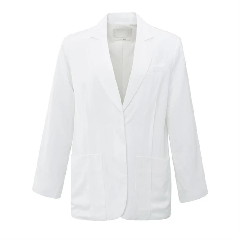 Yaya Woven loose fit blazer Wit