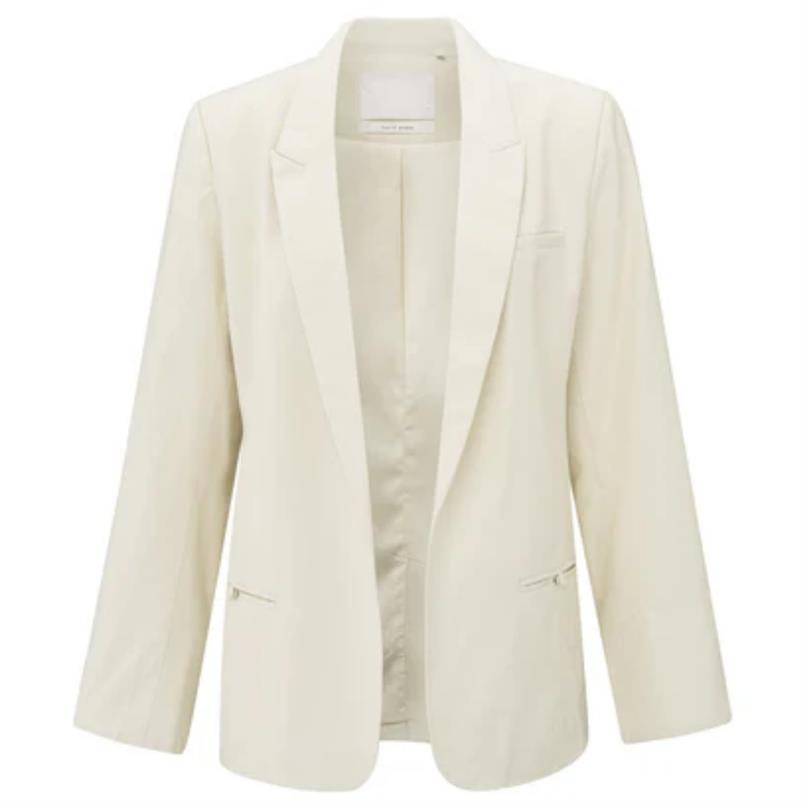 Yaya Woven loose fit blazer Zand