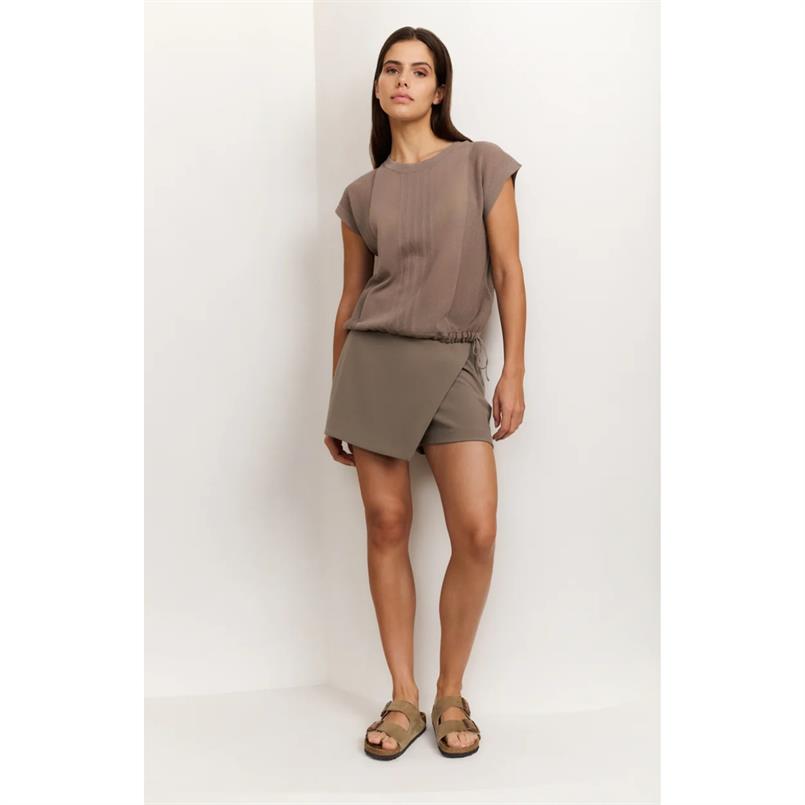 Yaya Woven mini skort Taupe