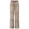 Yaya Woven printed wide leg Bruin dessin