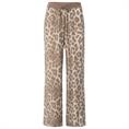 Yaya Woven printed wide leg Bruin dessin